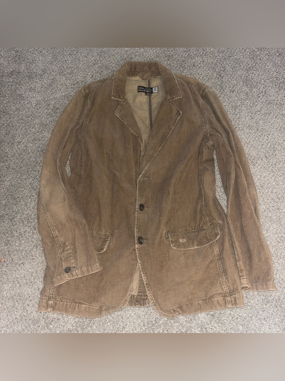 Hollister Vintage Tailoring Brown Corduroy Suit Jacket Coat Blazer Men's Size XL